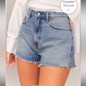 Abercrombie & Fitch Curve Love Mom Jean Shorts